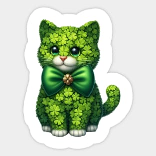 Clover Cat St Patricks Day Sticker